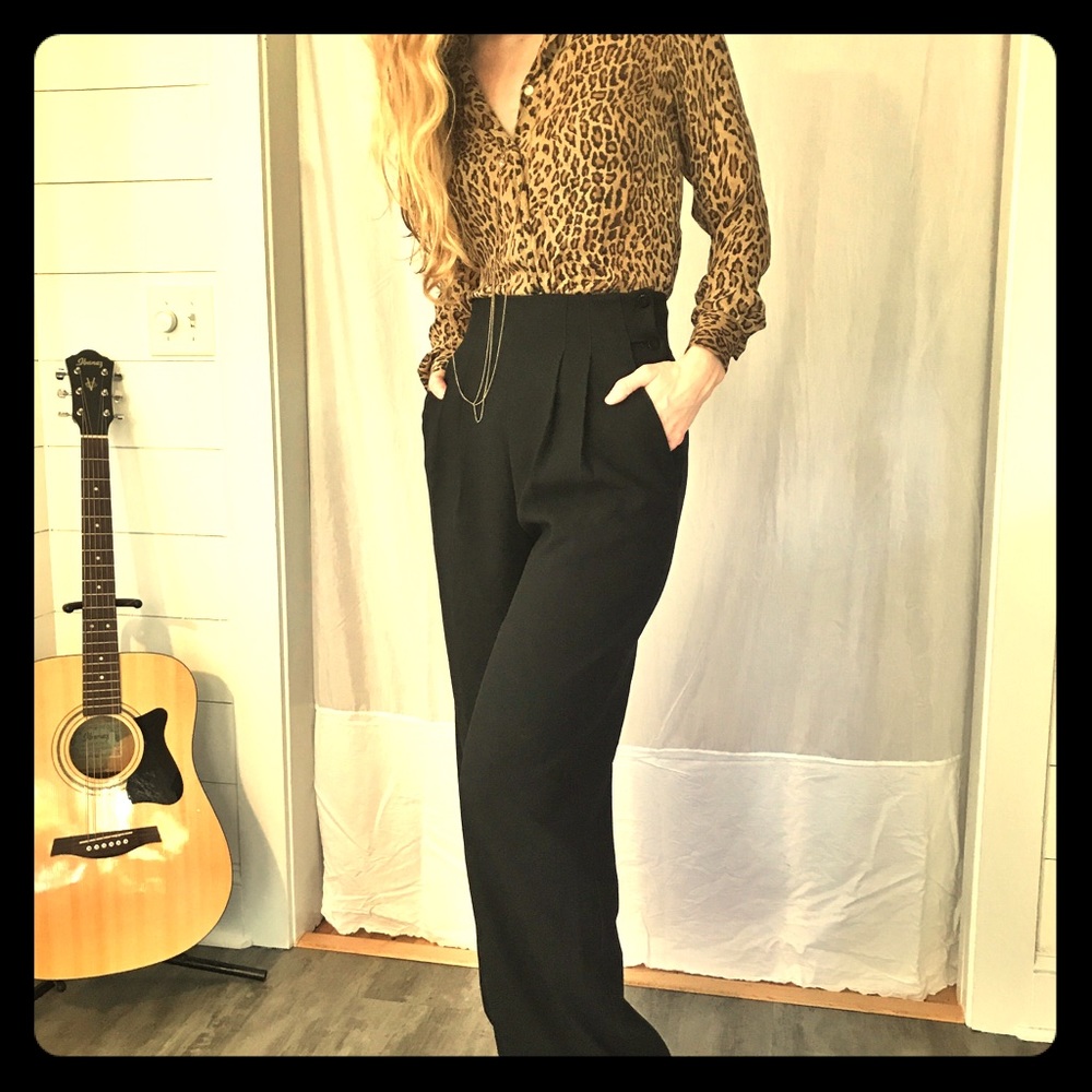 Vintage high waisted wide leg trousers